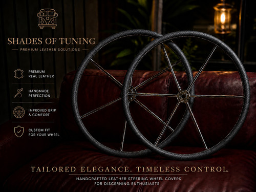 Leather steering wheel cover - steering,