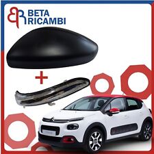 Calotta Specchietto Retrovisore Citroen C3 III Sinistro Sx Nero + Freccia