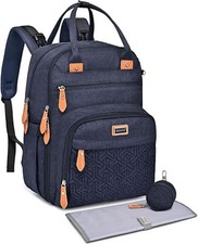 Zaino Fasciatoio con Materassino, Tasche Isolanti unisex blu navy