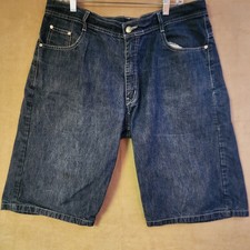 Pantaloncini jeans Southpole vintage anni 90 Y2K larghi logo taglia 40 gamba larga skater