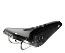 Sella bici stretta Brooks Saddles Imperial B17 con foro e lacci nera