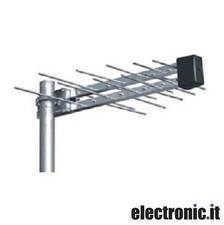 Antenna Digitale Terrestre Esterna UHF 20 Elementi 8 dB per TV HD Connettore F