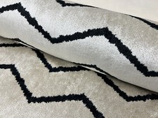 MATERIALE TAPPEZZERIA TESSUTO VELLUTO ZIG ZAG LARGHEZZA 140 CM di romo testurizzato Beige