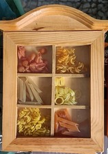 Portachiavi a muro bacheca legno con sportellino