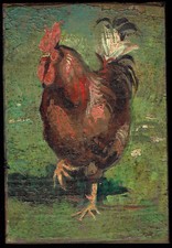 Rooster chicken coop painted