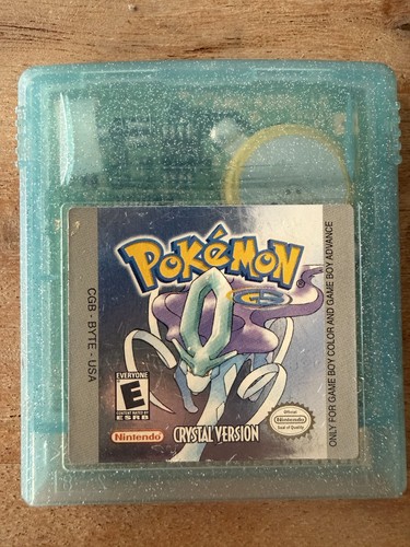 Pokemon crystal game boy color - game,