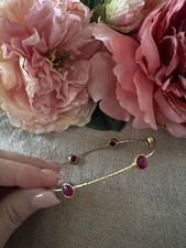 Bracciale Sei Stazioni Lampone Rosso NUOVO Taglia L Nuovo Senza Marca