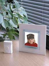 Campanello senza fili portatile con porta foto 7 x 7 cm, laboratori, casa ditta