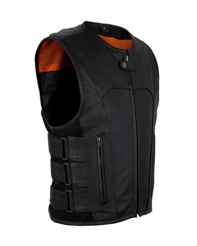 Gilet uomo pelle nero - uomo,