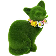 Adorabile Statuina Gatto Verde