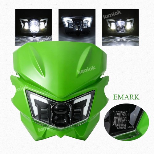 Mascherina verde fari led