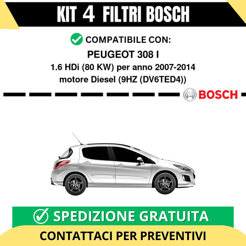Kit bosch filtri tagliando - kit, 4