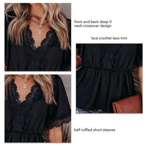 Camicia estiva pizzo peplo - camicia, in