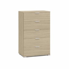 kit Cassettiera in Legno 5 Cassetti Mobile Base Cucina Bagno Camera 45x38x101