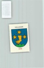 10408135 - Villigen Vignette Wappen Kaffee Hag ca 1920-1940 Sterne Aargau AG