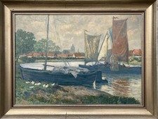 Quadro a Olio Barche Pesca IN