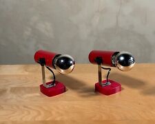 Coppia applique Vintage Targetti Sankey, faretti da parete anni 70 rossi