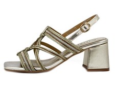 Sandali Donna Oro Tacco Largo