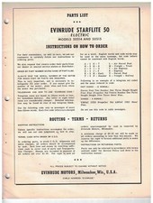 1958 Evinrude Parts Catalog