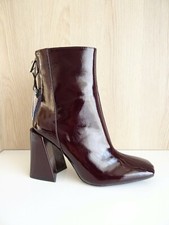 ZARA STIVALETTI BORDEAUX TACCO