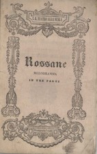 Rossane Melodramma in tre
