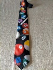 Cravatta due cravatte artistiche biliardo stecca boccette - pool cue tie 
