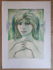 Litografia a colori di Romano Conversano, anno 1990 