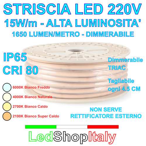 Striscia led cob 220v - led,