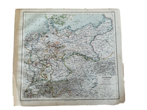 1895 mappa carta - , geografica