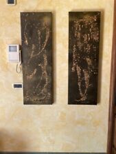 Quadro su Tela ad olio Quadri Moderni- 2 tele cm 116x38 AMANTI arredamento 