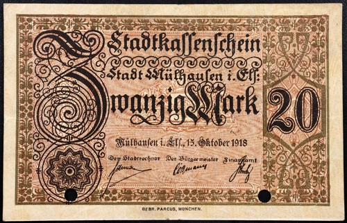 Mulhausen mulhouse 1918 - mulhausen,