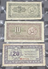 Lotto Banconote da 5 10 e 20 Lire Italia Fiume Istria Slovenia