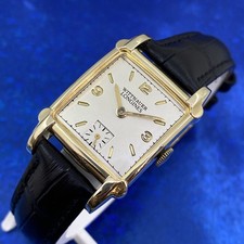 Vintage 1950 Uomo WITTNAUER LONGINES Revue Splendido Quadrante Argento Servizio GARANZIA