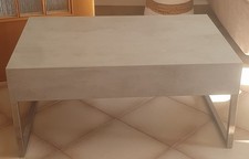 Tavolino per salotto grigio cemento larghezza cm 90 profondità cm  60 altezza 40