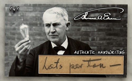 Thomas edison scrittura nota - edison,