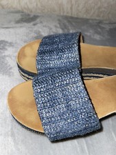 sandalo sandali estate blu n.37 comodi scarpe usate zeppa donna