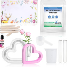 Gesso in Polvere per Stampi 500G, Gesso per Stampi, Stampo a Forma Di Cuore Con 