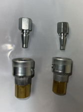 Lotto 2 nipplo accoppiamento tubo aria PARKER Schrader attacco rapido 1/4 FNPT Twist Lock