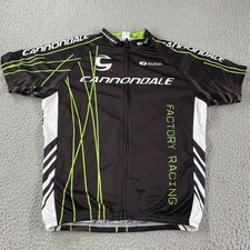 Cannondale Maglia Uomo Nera Manica Corta Ciclismo Full Zip Taglia Media*
