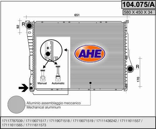 Radiatore bmw touring e46 - radiatore, 3