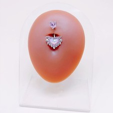 Anello bottone pancia cuore - anello,
