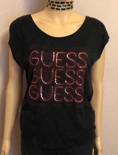 Camicia guess nera top - top, con