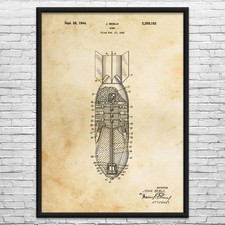 Brevetto bomba aerea Wall Art
