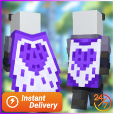 [Fast Delivery, Java & Bedrock] Minecraft : Purple Heart Cape Code