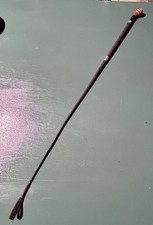 Antico Frustino In Pelle Inserti In Argento E Manico In Bachelite Primi  900