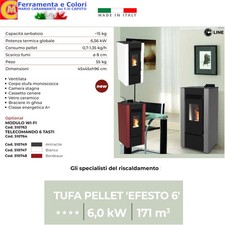 STUFA PELLET 6Kw Ventilata A+