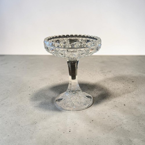 Antique abp cut glass compote - cut,