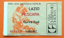 1986-87 LAZIO - PESCARA   Biglietto Stadio Campionato - vintage ticket