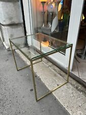 TAVOLINO 70s OTTONE VETRO DI FORTE SPESSORE ITALIAN DESIGN COFFE TABLE