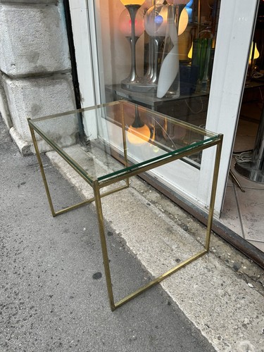 Tavolino 70s ottone vetro - 70s,